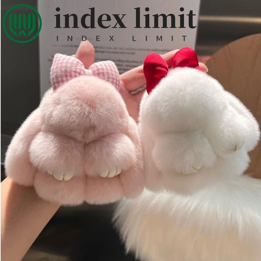 INDEX LIMIT Sang Trọng Thỏ Móc Khóa, Tóc Mềm Nơ Thỏ Sang Trọng Móc Khóa, Lông Thỏ Dễ Thương Mini Thỏ