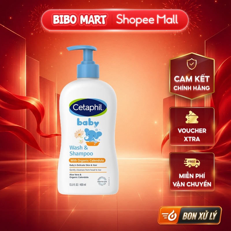 [KOL] Sữa tắm gội Cetaphil hương hoa cúc 400ml - BM001.3