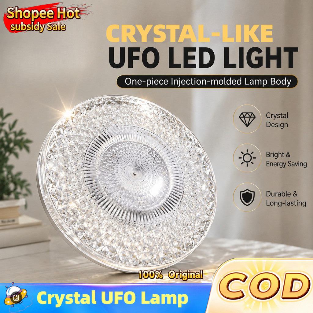 Bóng đèn LED UFO siêu sáng E27 Đèn trần tiết kiệm năng lượng pha lê