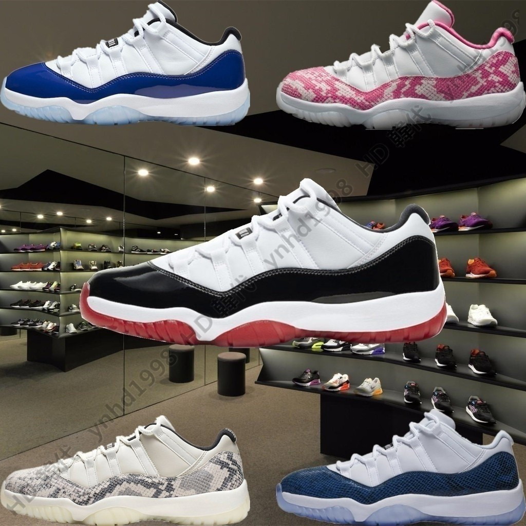 Giày thể thao nam Air Jordan 11 Air Jordan Women 11 Generation Low-Top JA 11 Đen Đỏ hebitla Giày F3