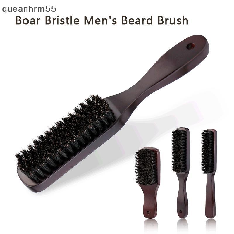 COD Bàn chải tóc gỗ xử lý heo rừng lông beardb tạo kiểu tóc Detangling thẳng nâu heo rừng lông massa