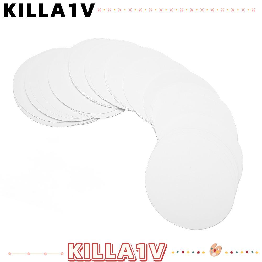 KILLA1V 100 Chiếc Nút Huy Hiệu Giấy Trống, Giấy Máy In Ảnh Tròn DIY Huy Hiệu Làm Giấy DIY Làm Huy Hi