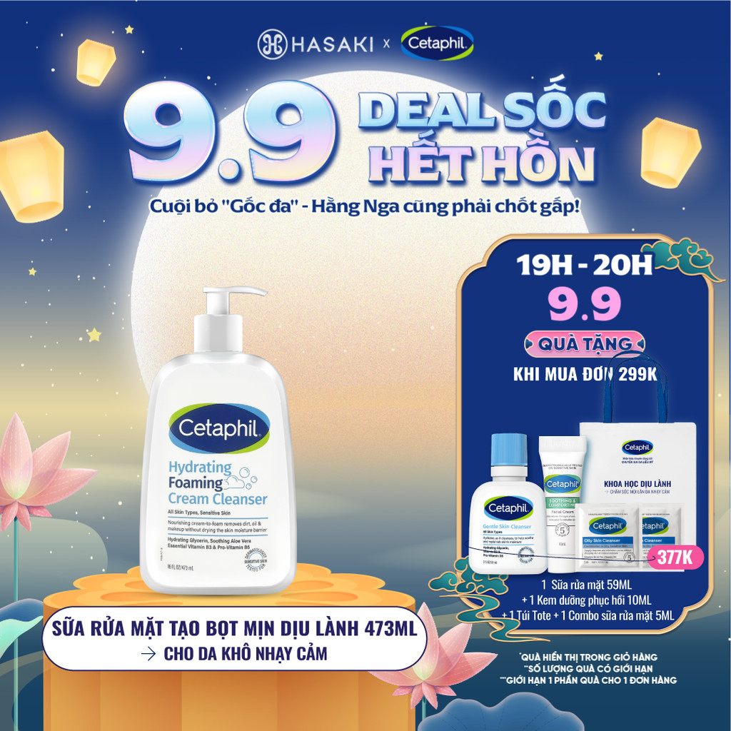 [DAILY] Sữa Rửa Mặt Cetaphil Tạo Bọt Dịu Lành Cho Da Nhạy Cảm Hasaki Sản Phẩm Chính Hãng