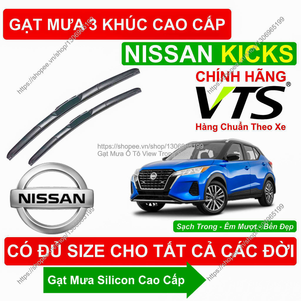 Gạt Mưa 3 Khúc Kính Lái Nissan Kicks. Cặp Gạt Mưa  Kính Lái Cho Các Dòng  Nissan Kicks