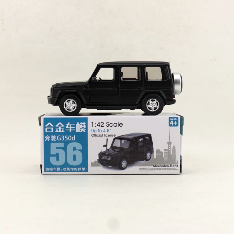 1: 42 Hợp Kim Xe Mô Hình Jeep Benz G350d Xe SUV Đồ Chơi Trẻ Em Kéo Lại Cửa Mở