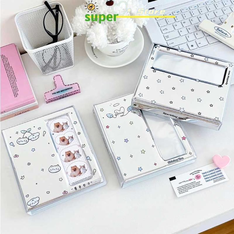 [MAKY] Phim Hoạt Hình 4 Lưới Idol Card Photo Booth Album Cho 40 Chiếc 2x6 Inch Dải Ảnh Đánh Dấu Tran