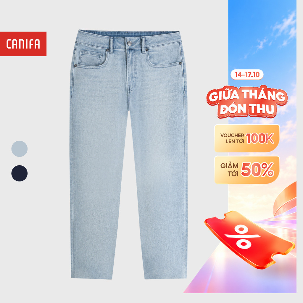 Quần jeans nữ dáng suông ống đứng CANIFA ống đứng 6BJ26S003