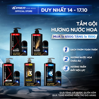 [Tặng Lăn Legend 40ml] Dầu gội / Tắm Gội / Sữa Tắm Cho Nam Xmen for Boss 650g - Hương Nước Hoa Châu Âu, Lịch Lãm