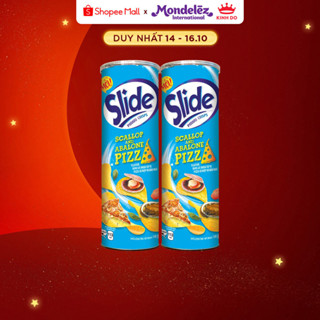 Bánh Lát Snack Khoai Tây Slide Vị Sò Điệp, Combo 2 Lon X 145G