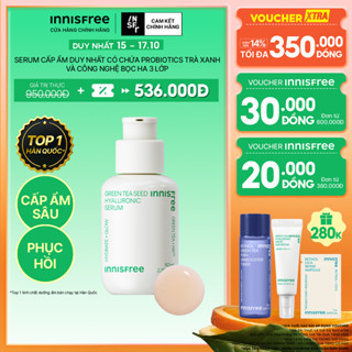 Serum trà xanh cấp ẩm sâu phục hồi da, với Probiotics INNISFREE Green Tea Seed Hyaluronic Serum 80mL