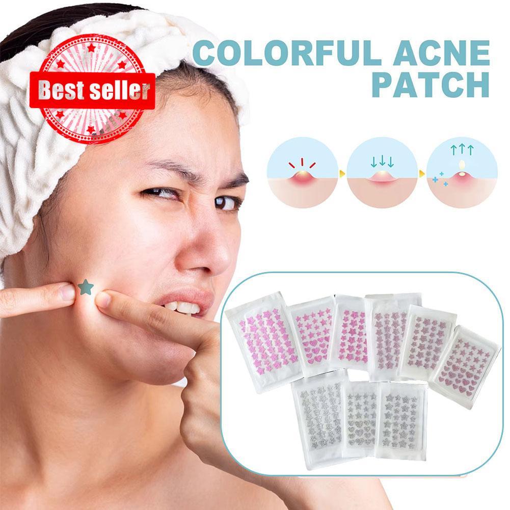 Hydrocolloid Acne Sticker Glitter Powder Star Peach Acne Heart Patch Sticker Acne Shiny Cover E4c1