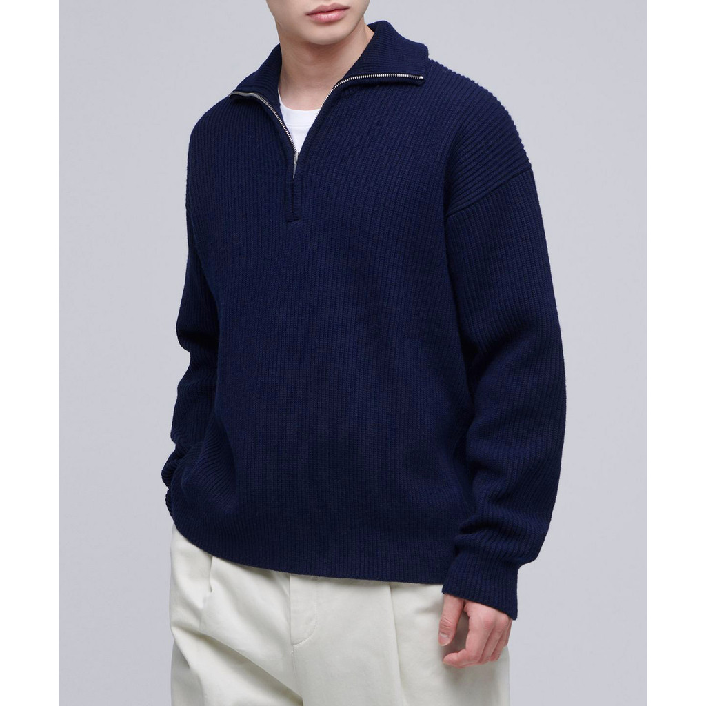 Áo Len Đan sweater nam cổ kéo nửa ngực MS, form rộng - MMBWC605