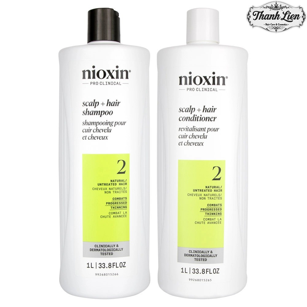 [ LT ] Gội xả Nioxin System 2 chống rụng tóc 1000mlx2