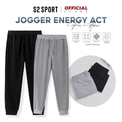 Quần nỉ thể thao nam S2 SPORT RUNNING ACT quần jogger cotton USA cao cấp chống nhăn giữ ấm - QN11