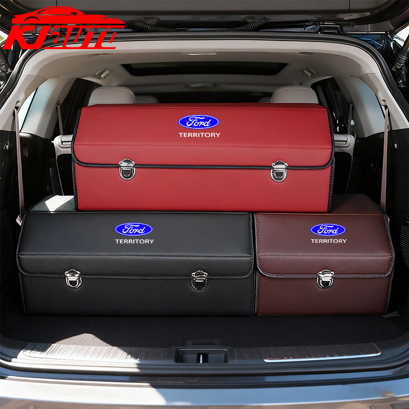 Ford Territory Hộp Bảo Quản Ô Tô Da PU Đa Năng Có Thể Gập Lại Cốp Xe Ô Tô Tổ Chức Bảo Quản Cốp Xe Ô 