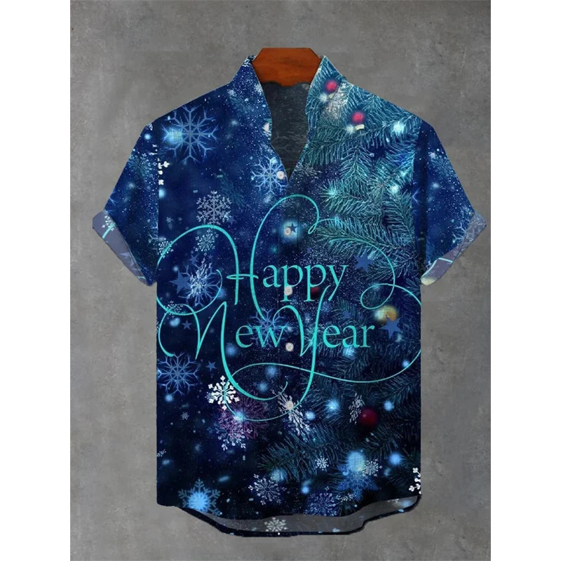 Áo sơ mi nam ngắn tay mới, Áo in hình Fujiyama Plus Size, Áo sơ mi nam vải lanh thông thường và thoả