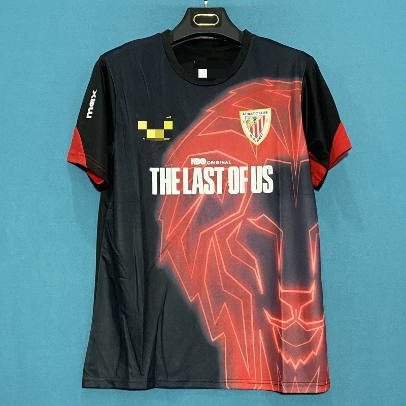 Người hâm mộ 25-26 Athletic Bilbao Quần áo thể thao bóng đá nam nữ màu đỏ và đen S-3XL