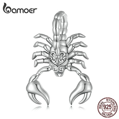 BAMOER Hạt Cườm bạc 925 Hình Bọ Cạp