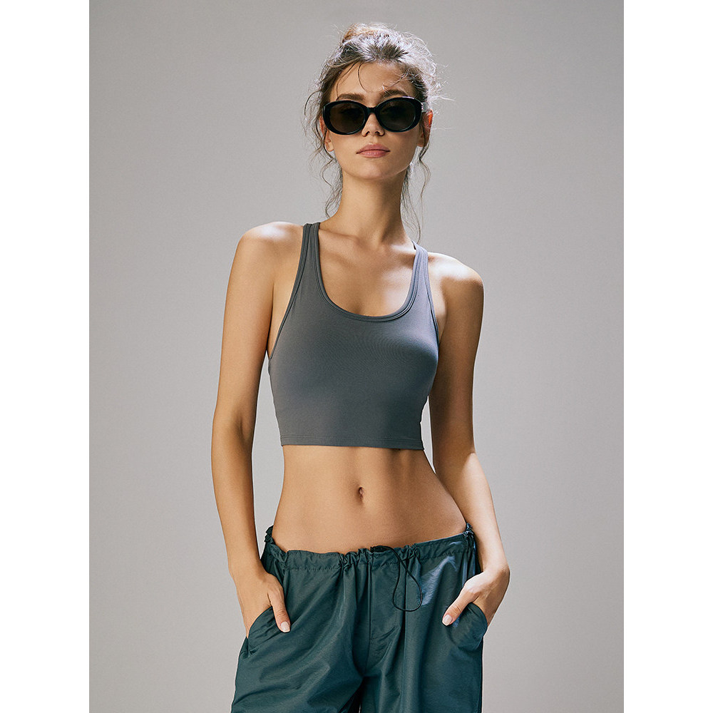 Choc kendall kendall Cùng Phong Cách Thể Thao Áo Vest Châu Âu Mỹ Retro Phong Cách Top Thể Dục Phù Hợ