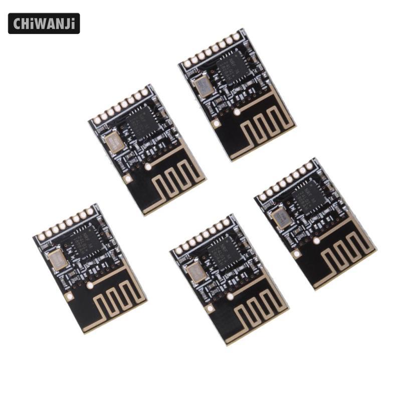 CHiWANji 5 Miếng Mini NRF24L01 SMD 1.27MM 2.4GHz Mô-đun thu phát RF không dây