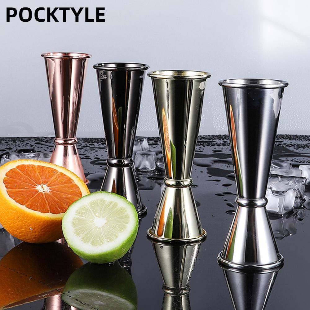 POCKTYLE 1oz 2oz Double Cocktail Jigger Drink Measure Cup Thép không gỉ