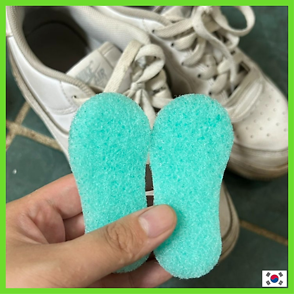 [Daiso] Miếng bọt biển làm sạch Sneaker sản xuất tại Hàn Quốc 4P | Không có chất tẩy rửa Magic Melam