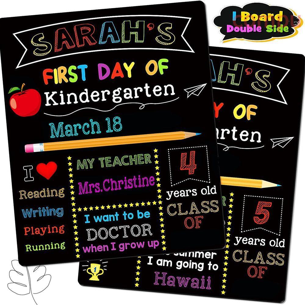 COMPU School Board 1st Day of School Sign Supplies cho mẫu giáo Trở lại trường Bảng phấn Quà tặng 10