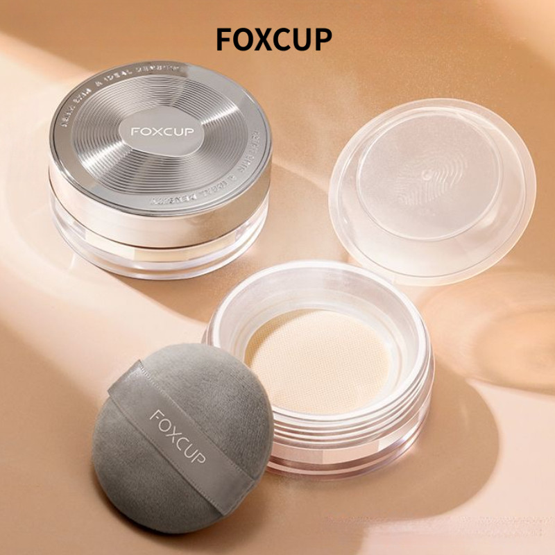 FOXCUP Phấn phủ dạng bột kiểm soát dầu và cố định lớp trang điểm kết cấu mịn lâu trôi không bong tró