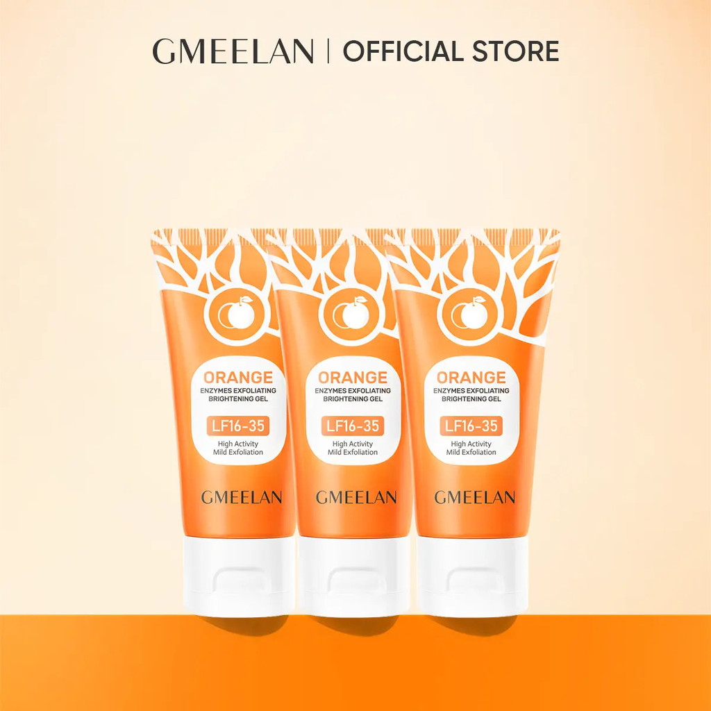GMEELAN Gel tẩy tế bào chết màu cam Loại bỏ mụn đầu đen Làm sạch sâu Tẩy tế bào chết da mặt