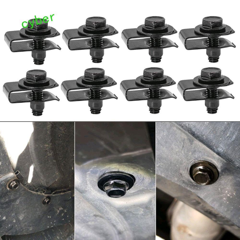 CYBERLINX 5 / 10 chiếc Bu lông thân xe, M6 6MM Kẹp đai ốc chữ U ô tô, Splash Shield Guard Splash Shi