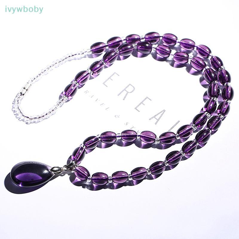 [IVY] Vòng tay pha lê thạch anh tím Nelace Thủ công pha lê Decorativas Trang sức đá TỐT