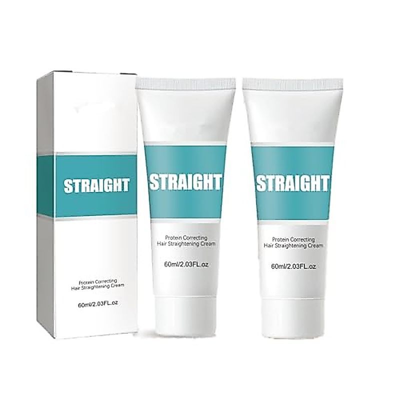 Kem duỗi tóc Protein, lụa & Kem duỗi thẳng Protein bóng cho tóc xoăn của Maigoole (2PC)