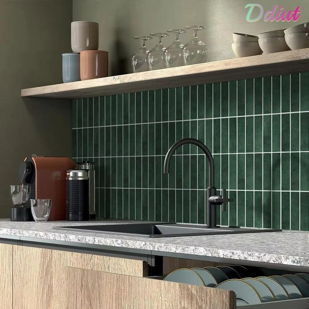 Nhãn dán tường gạch DDIUT, Nhãn dán tường tự dính 30cmx30cm, Nhãn dán cải tạo tủ bếp chống thấm nước