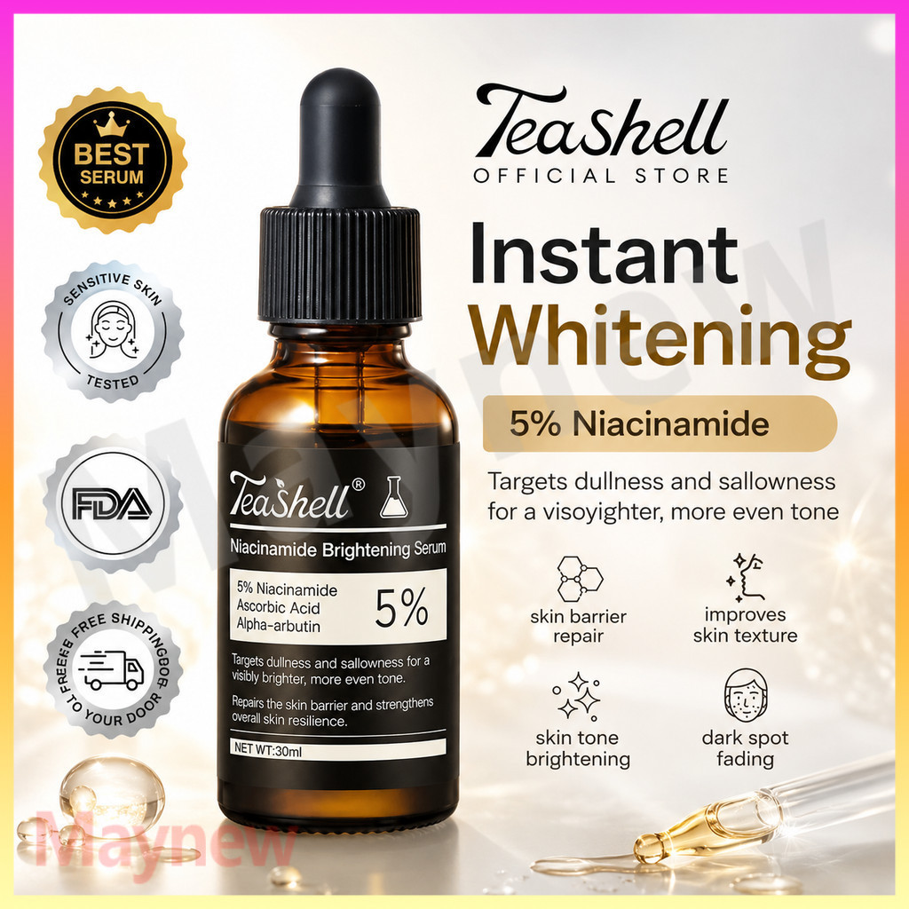 Teashell Niacinamide Brightening 5% Niacinamide Fade Dark Spots Brighte White