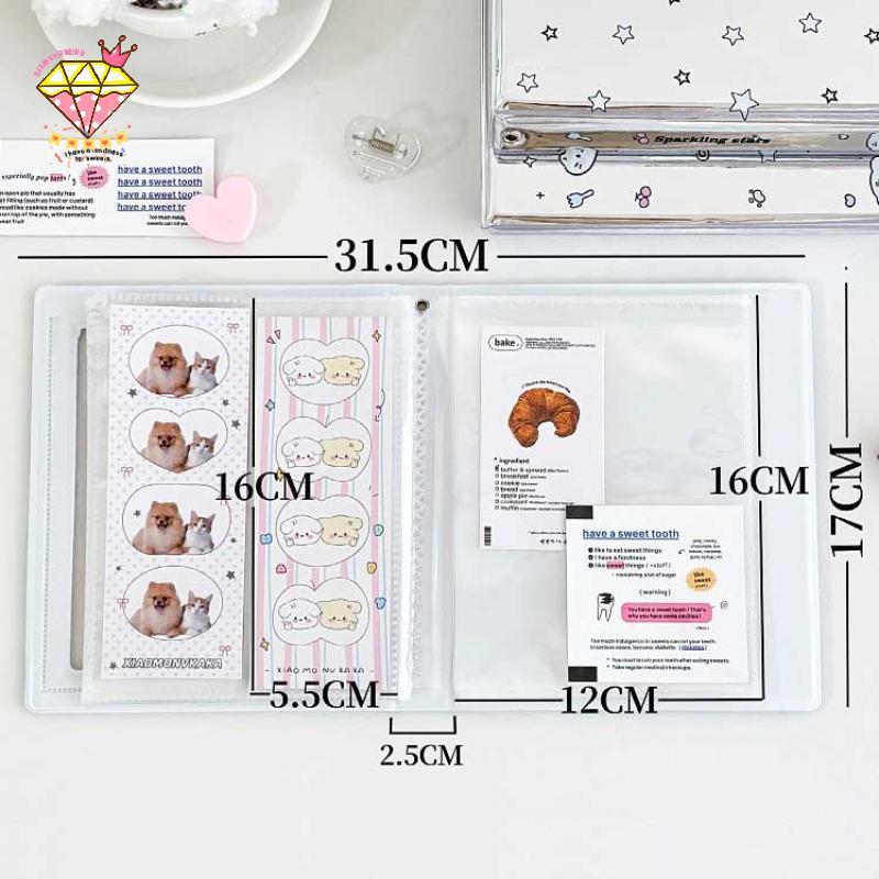 [DIAMONDWIND] Phim Hoạt Hình 4 Lưới Idol Card Photo Booth Album Cho 40 Chiếc 2x6 Inch Dải Ảnh Đánh D