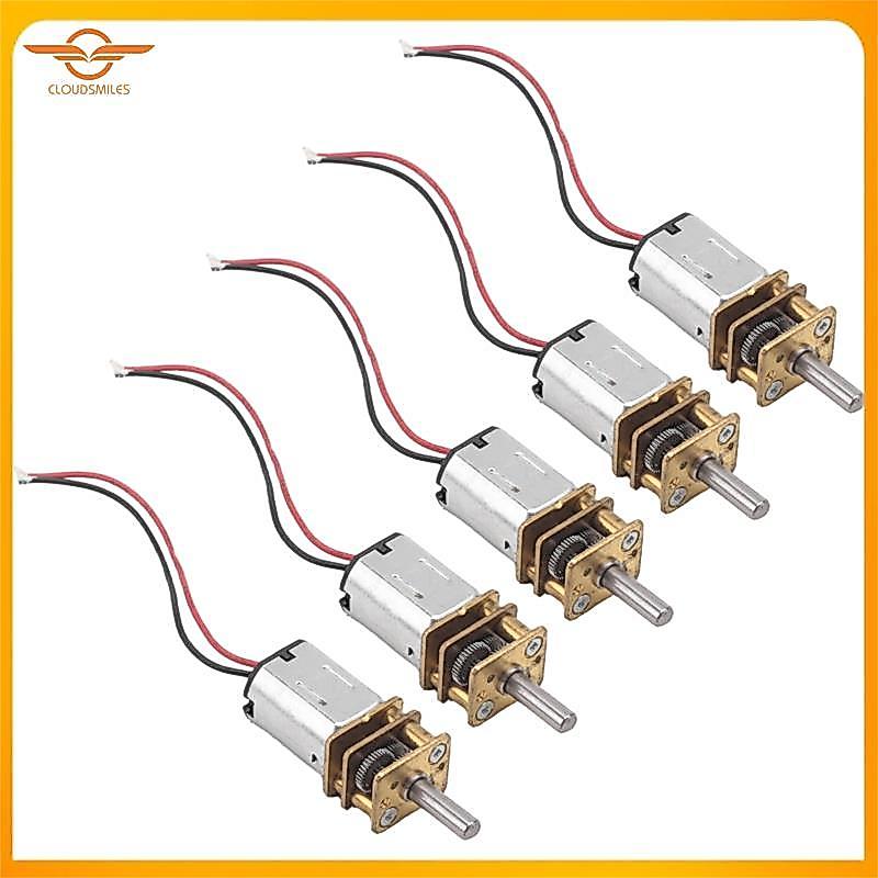 [CloudsMiles] 5 Chiếc N20 Mini Micro DC Gear Motor 3V-6V Full Metal Giảm Tốc Gearwheel Bao Gồm 60RPM