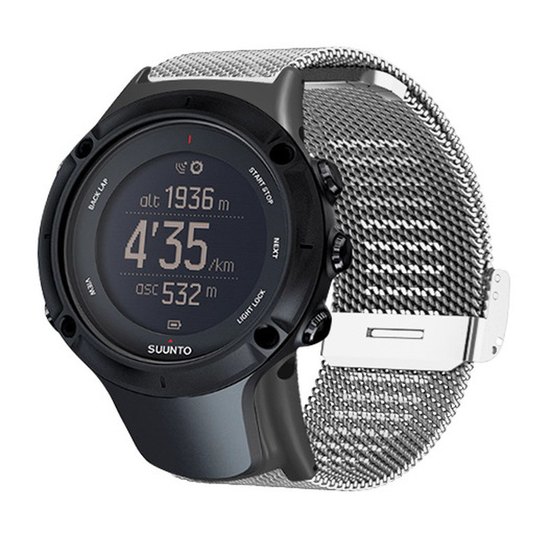 Thích hợp cho Songtuoye AMBIT3 / 3Run / 3Sport Dây đeo kim loại Khóa lưới Milan Dây đeo thép Songtuo