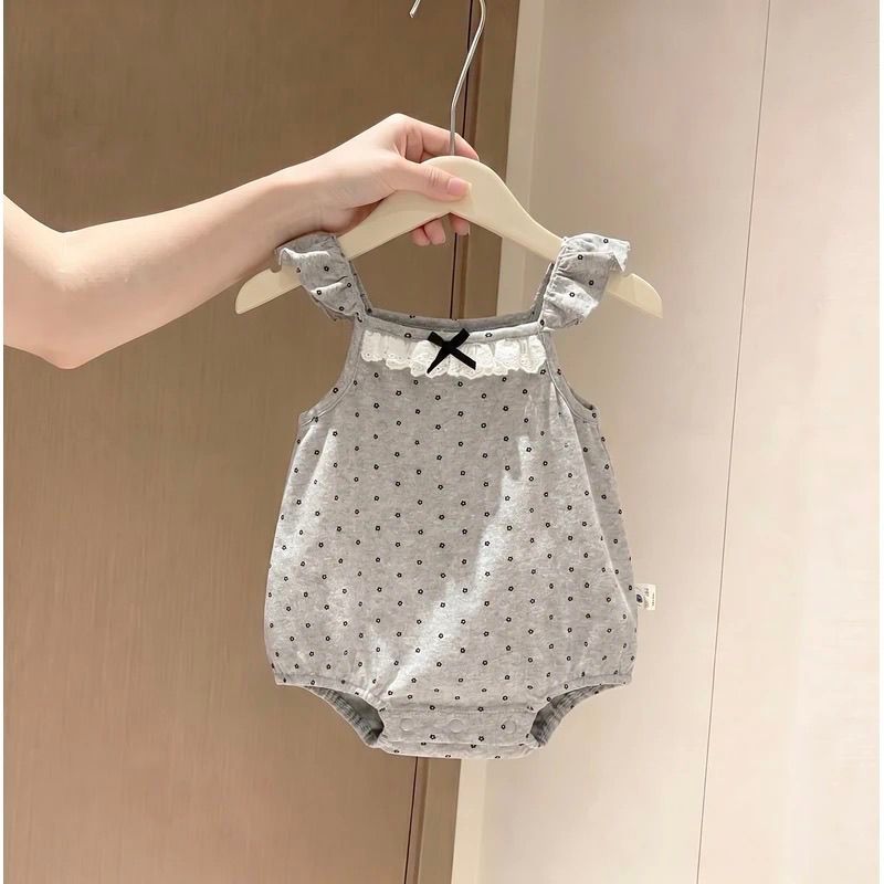Trẻ Sơ Sinh Cho Bé Sling Quần Áo Body Jumpsuit 2026 Tháng Tuổi Bé Trăm Ngày Quần Áo Mỏng Phong Cách 