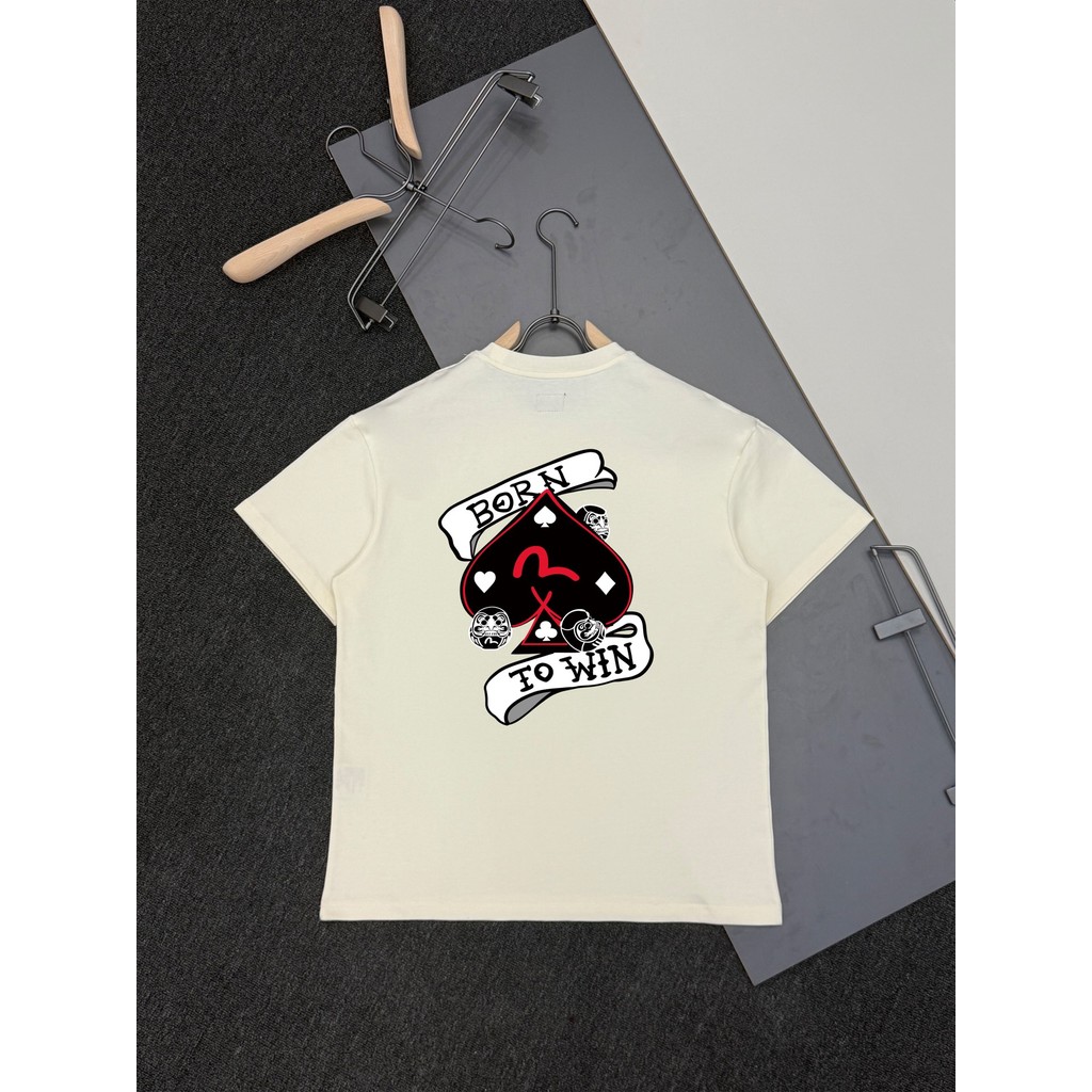 Áo thun Evisu / Áo thun Evisu in hình ngắn tay nam nữ Áo thun hợp thời trang Áo thun thường ngày Áo 