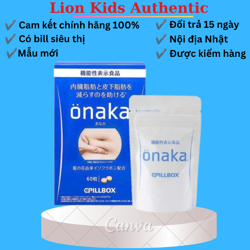 Viên Uống Giảm Mỡ Bụng Onaka Pillbox Hộp 60 Viên Nhật Bản