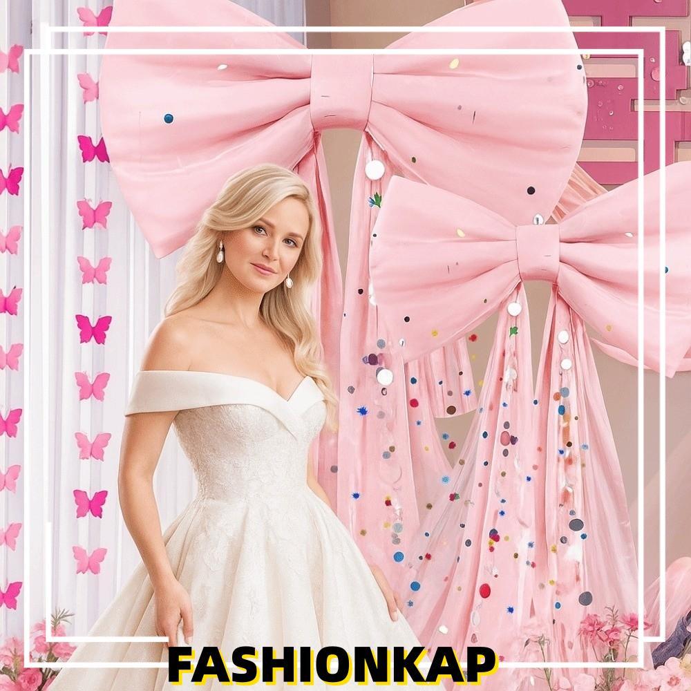 IFASHIONKA Bow Trang trí tường, Wine Red B Pink Iridescent Giant Bow Wall Backdrop, Màn hình treo tư