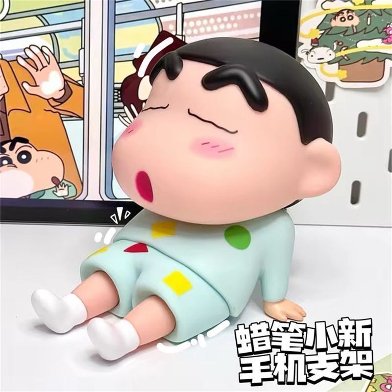 [Mô hình bán chạy] Play Gift Crayon Shin-Chan Bracket Lazy Hand-Made Anime Model Doll Trang trí máy 