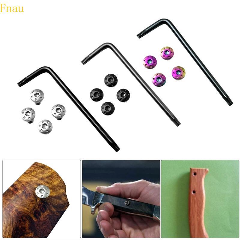 Fnau Cải tiến 4 Bộ vít có rãnh bằng thép không gỉ Tay cầm vít cho 1911 P4 Grips Part Tool để cải thi