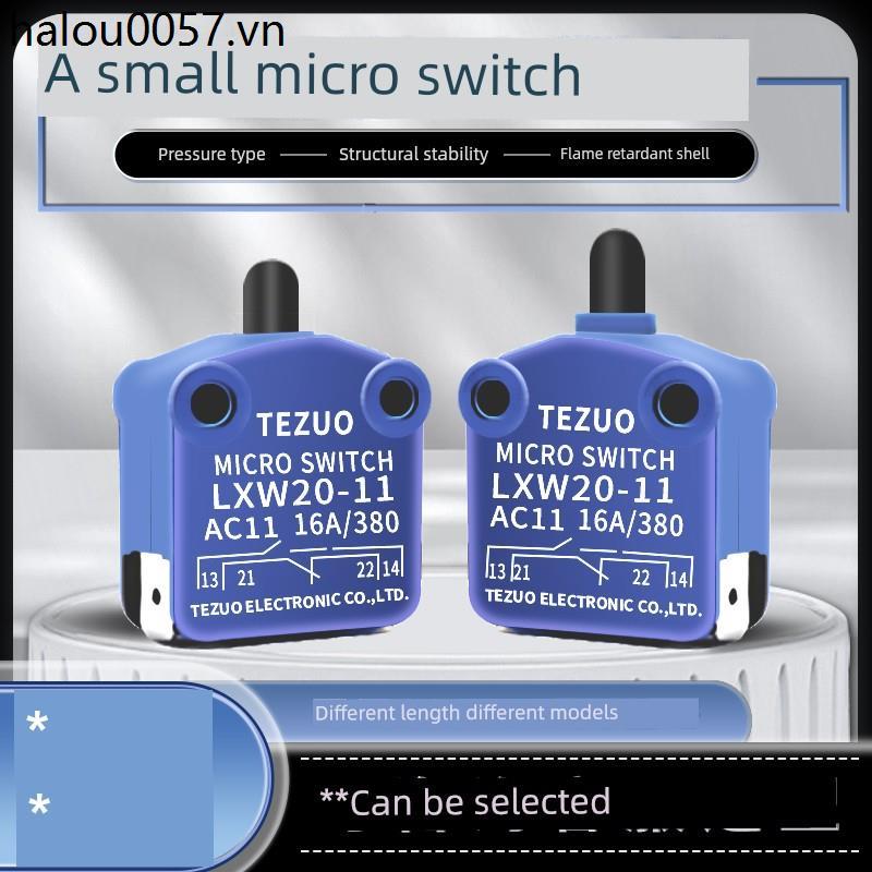 TEZUO Loại đẩy Micro Switch Công tắc giới hạn tự đặt lại nhỏ LXW20-11 Bạc Liên hệ TEZUO