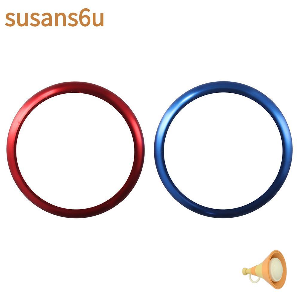 SUSAN 2 Chiếc Bộ Điều Khiển Đa Phương Tiện Núm Bao, Tròn 2.25in Xe Hơi Đa Phương Tiện Núm Botton Rin