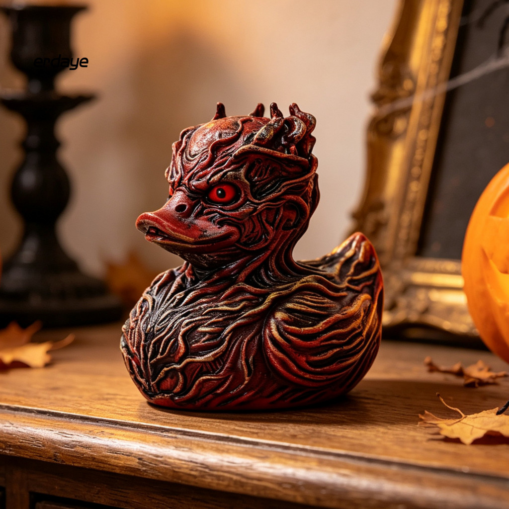 EDY- Hình tượng để bàn Halloween Dryad Demon Duck, Quà tặng thẩm mỹ Gothic được chạm khắc tinh tế