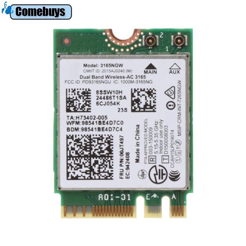 Com * 00JT497 Dual Band Wireless-AC 3165 BT4 0 2 4G 5G 433M NGFF 3165NGW Card dành cho ThinkPad