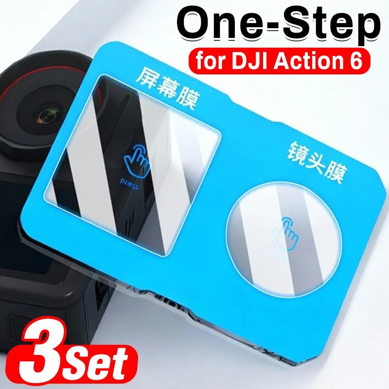 1-2 Bộ Dành Cho DJI Osmo Action 6 5 Pro 4 3 Bảo Vệ Màn Hình HD Kính Camera LCD Cho DJI Osmo Action6 