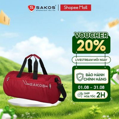 Túi Xách Du Lịch Thời Trang Cao Cấp SAKOS CYLINDER Size M Rộng Rãi Bền Bỉ Tiện Dụng