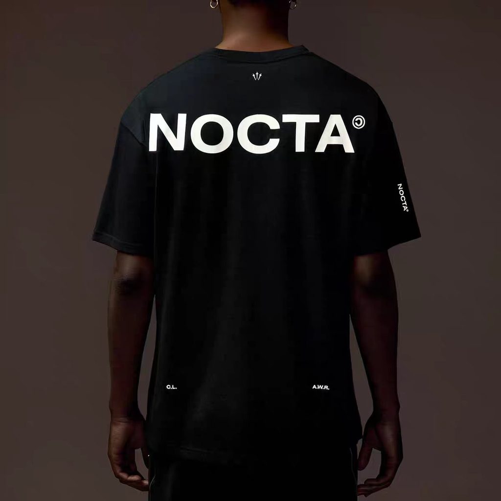 Chữ cái NOCTA in logo dáng rộng giản dị cotton cổ tròn golf thể thao nam nữ Áo thun ngắn tay0730